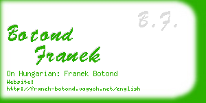 botond franek business card